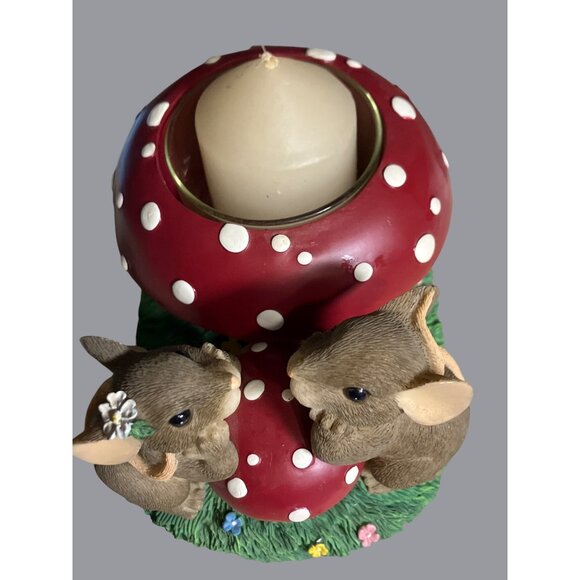 Charming Tails "Your Light Shines Bright" Votive Candle Holder With Mice - Picture 3 of 13